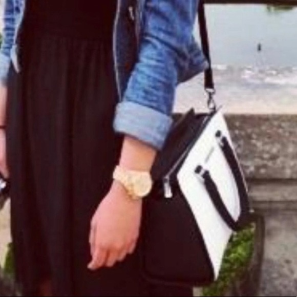 3 Michael Kors bags Selma satchel purses w/  3 covers/ snake ,blk /white… - Picture 7 of 16